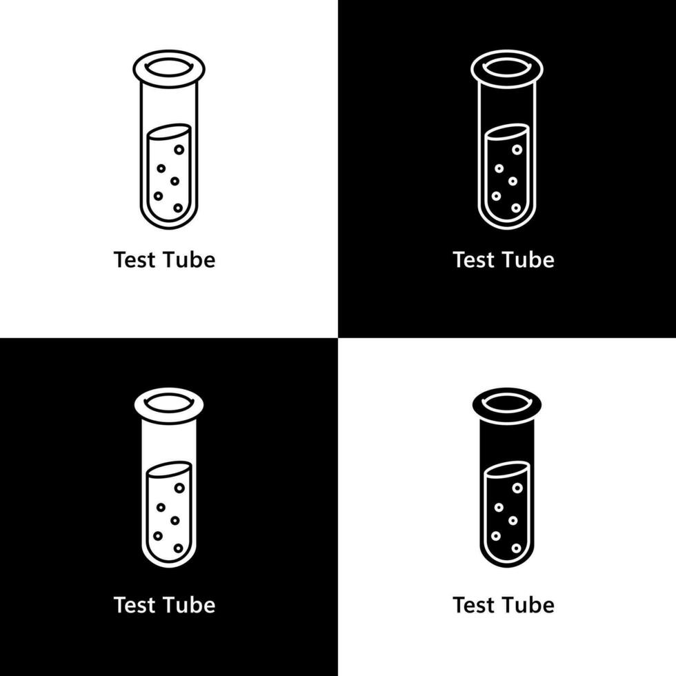 tester tube laboratoire chimique logo vecteur icône