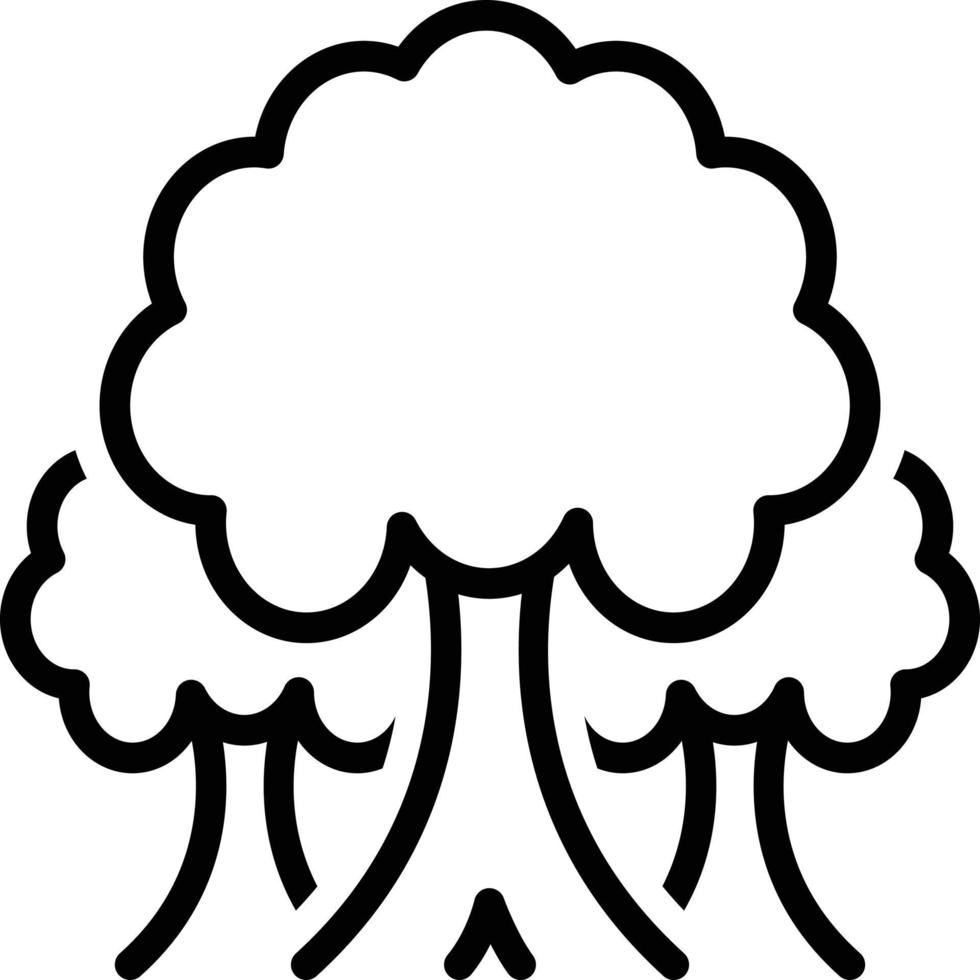 icône de ligne pour arbre vecteur