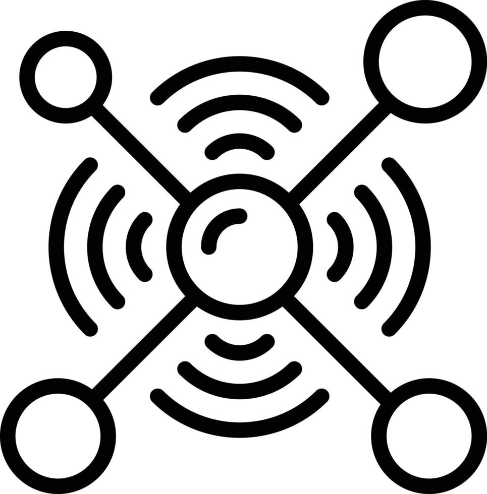 icône de ligne pour le réseau vecteur