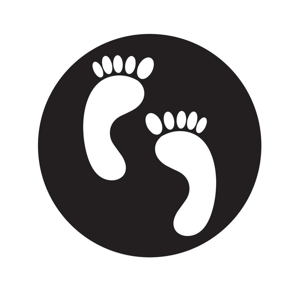 modèle de logo d'icône de pied et de soins soins de santé du pied et de la cheville vecteur
