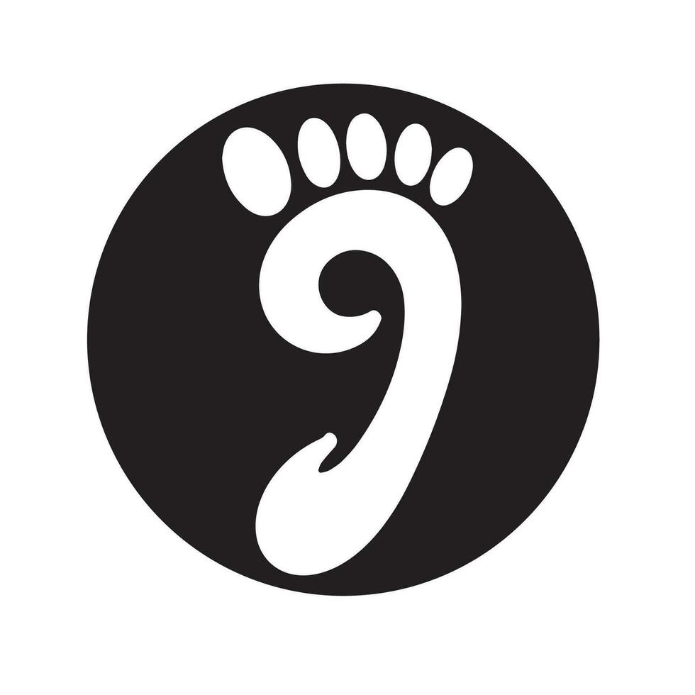 modèle de logo d'icône de pied et de soins soins de santé du pied et de la cheville vecteur