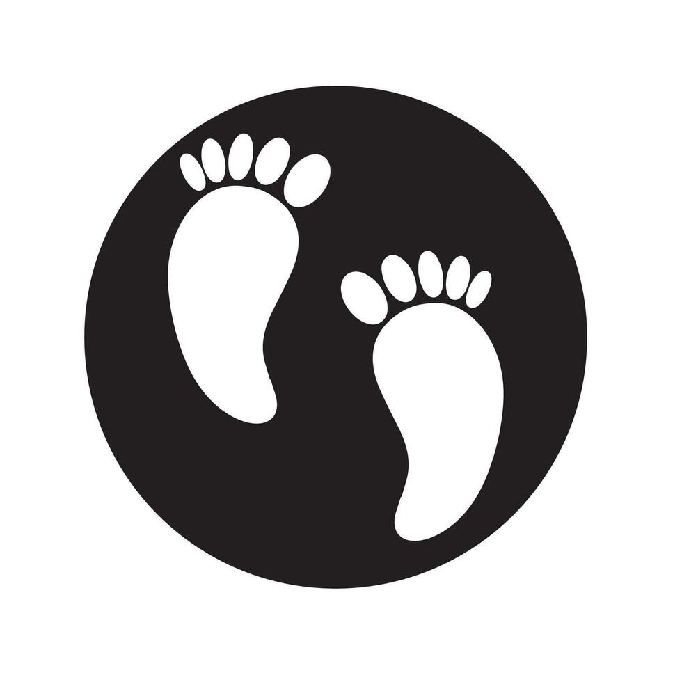 modèle de logo d'icône de pied et de soins soins de santé du pied et de la cheville vecteur