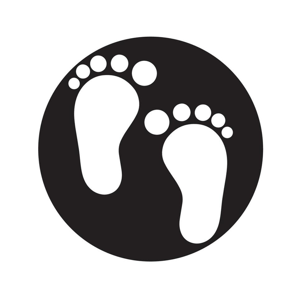 modèle de logo d'icône de pied et de soins soins de santé du pied et de la cheville vecteur