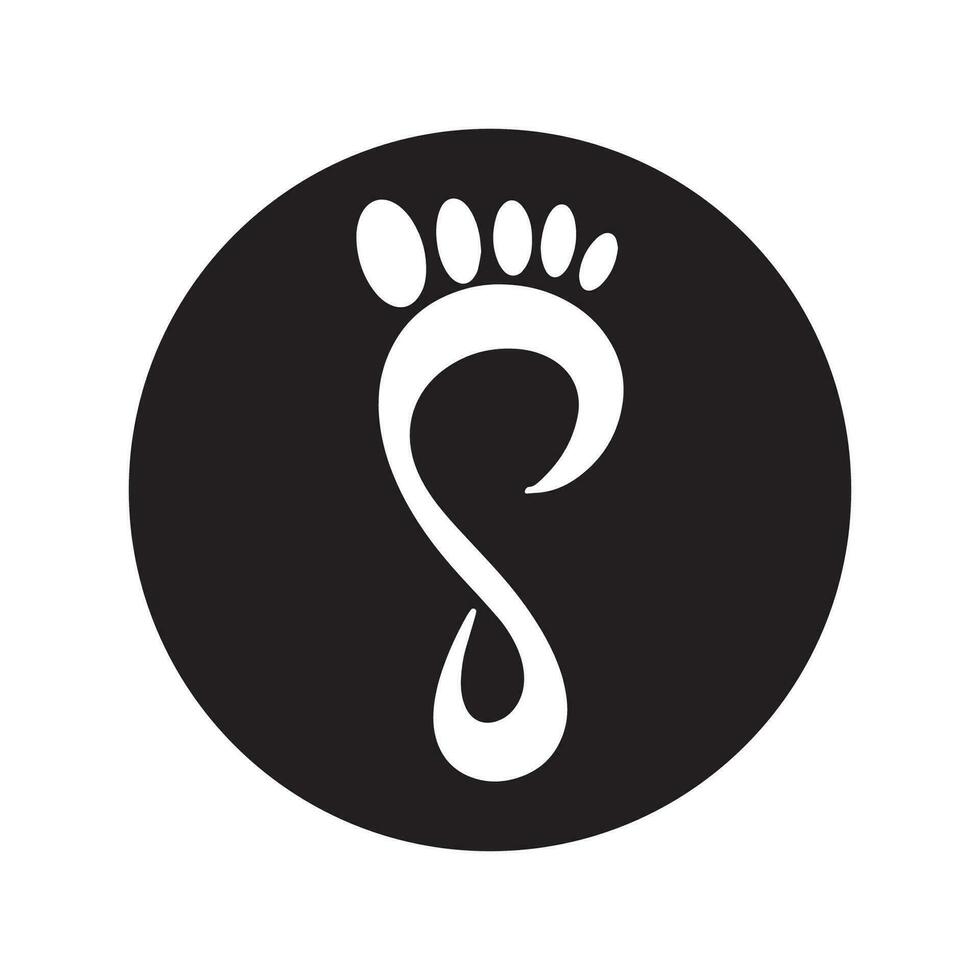 modèle de logo d'icône de pied et de soins soins de santé du pied et de la cheville vecteur