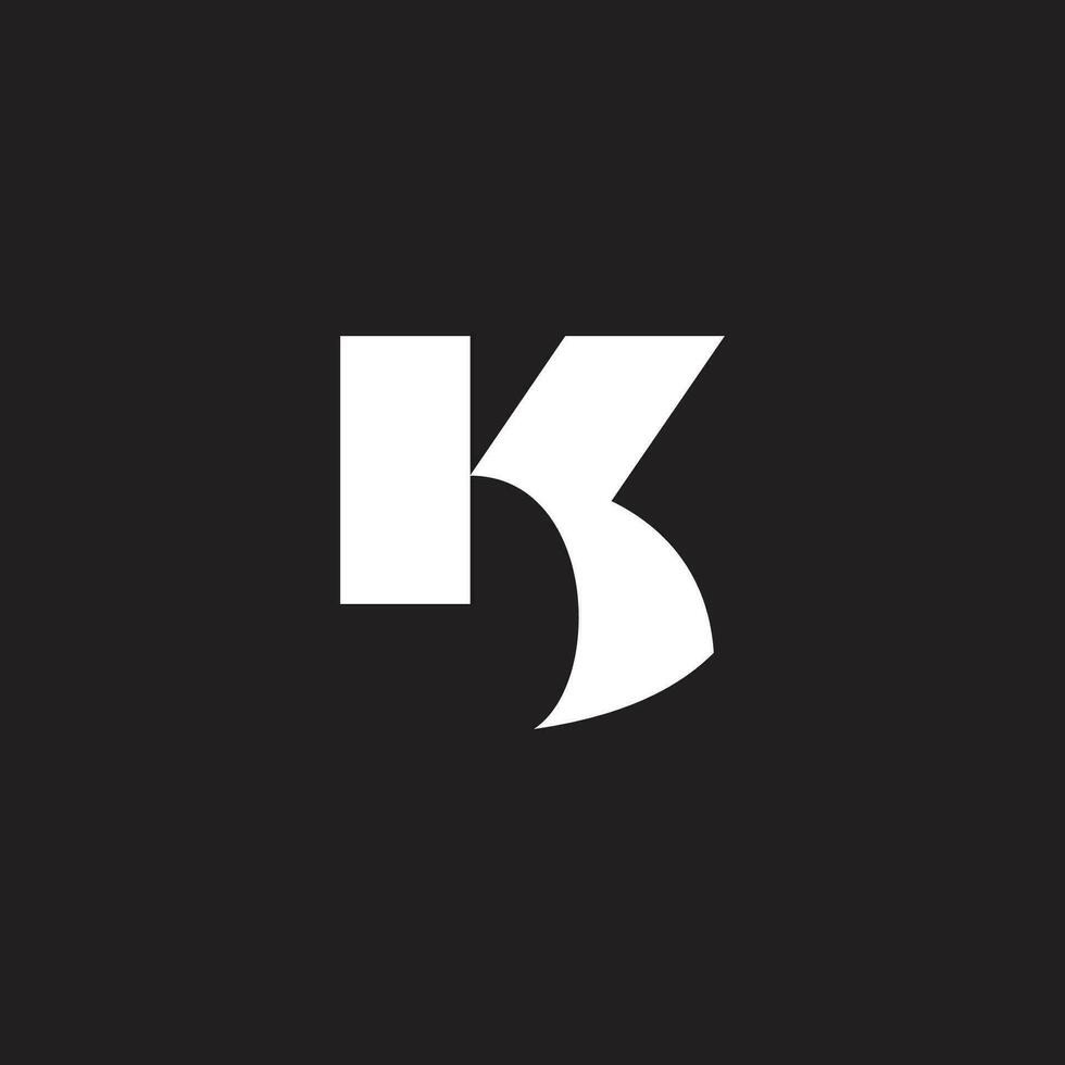 lettre k en tissu symbole géométrique logo vecteur