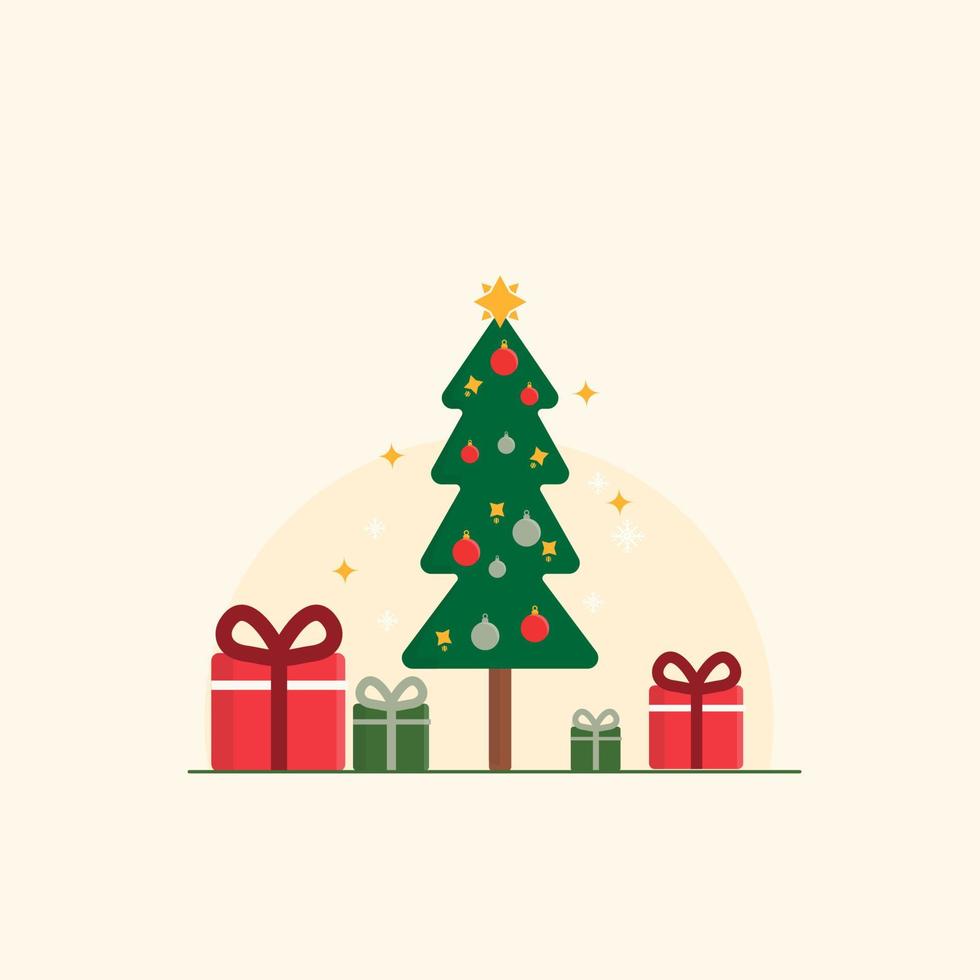 illustration d'arbre de noël vecteur