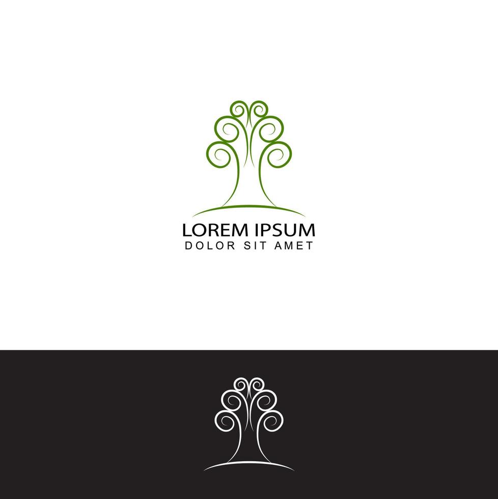 vecteur de conception de modèle de logo d'arbre