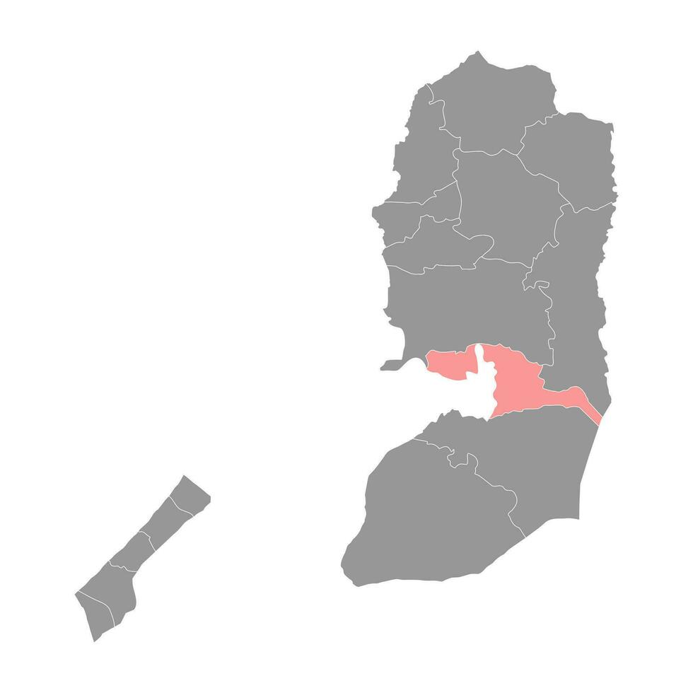 quds gouvernorat carte, administratif division de Palestine. vecteur illustration.