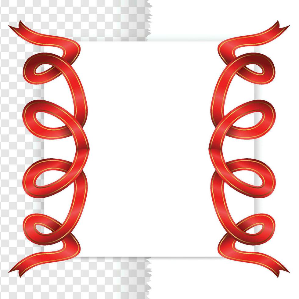 rouge étiquette avec coin ruban, vide page modèle Cadre isolé sur Contexte vecteur