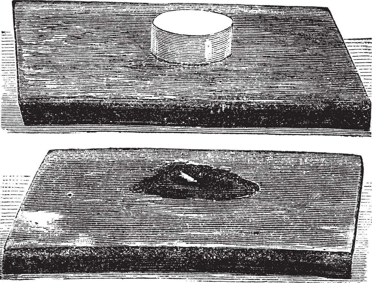 le effet produit par explosion de pistolet-coton ancien gravure vecteur