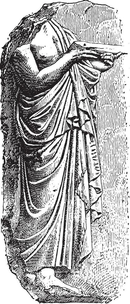 le pallium, ancien gravure. vecteur