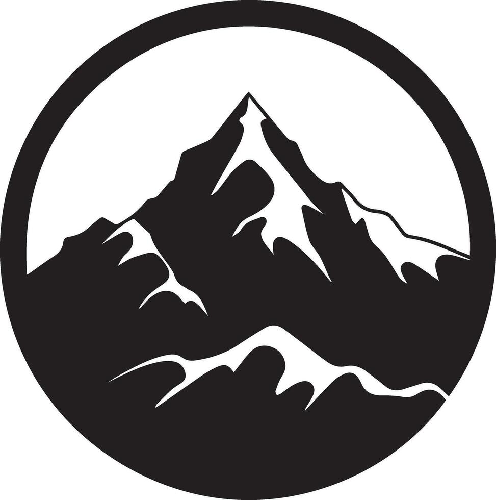 Montagne logo vecteur silhouette