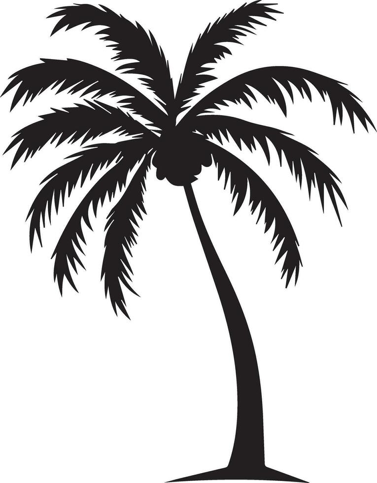 noix de coco arbre vecteur silhouette illustration 4