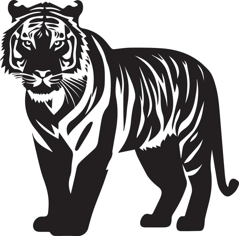 tigre vecteur silhouette illustration, silhouette illustration