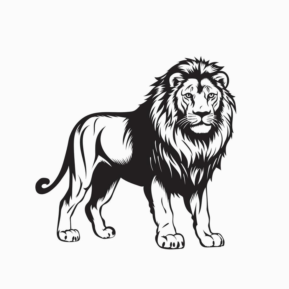 illustration vectorielle de lion vecteur
