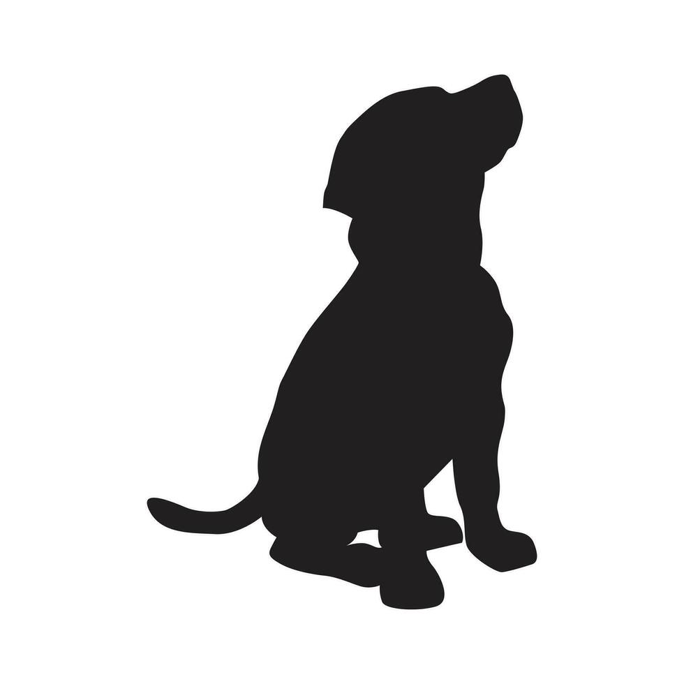 vecteur, isolé noir silhouette de une chien vecteur