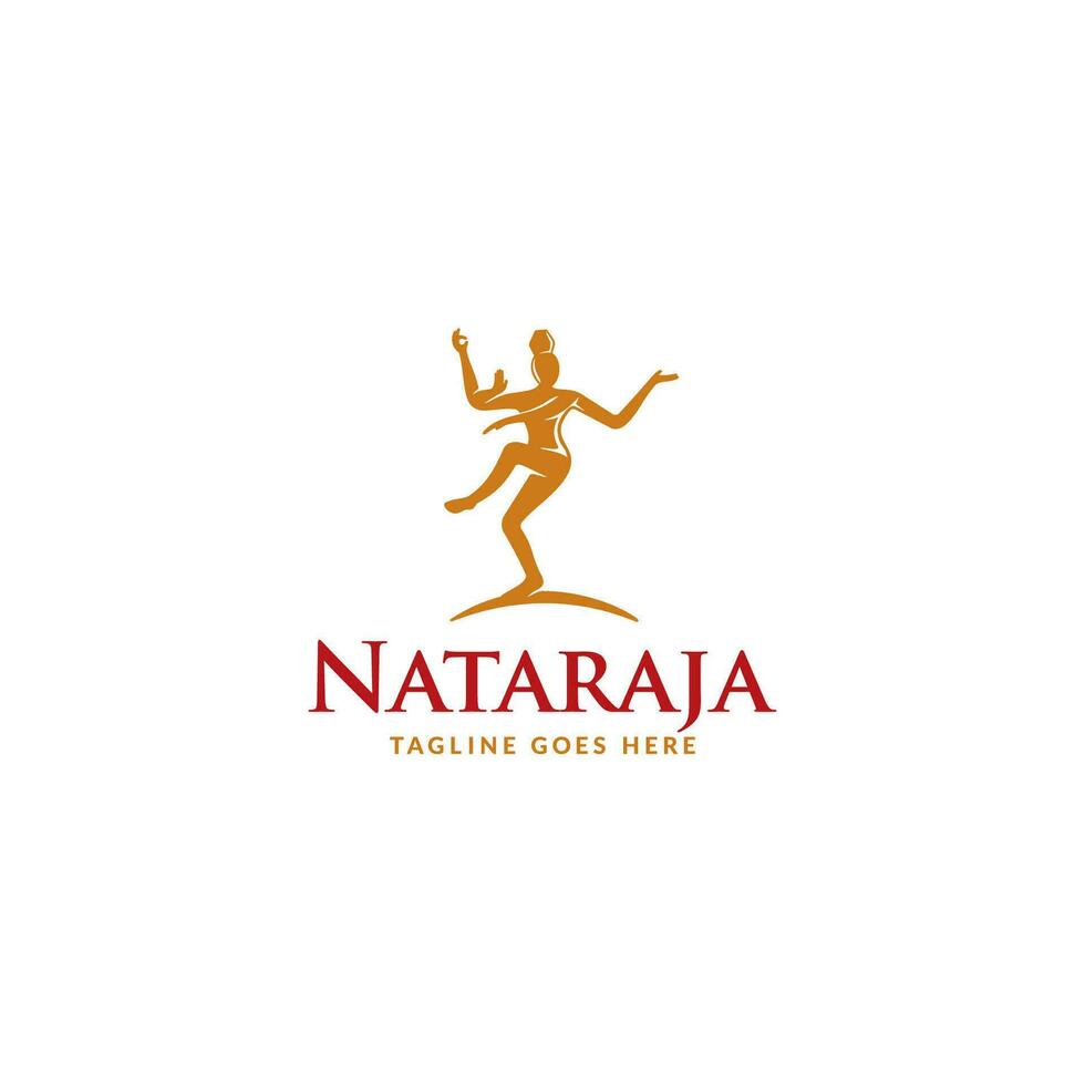 nataraja logo ou icône conception vecteur
