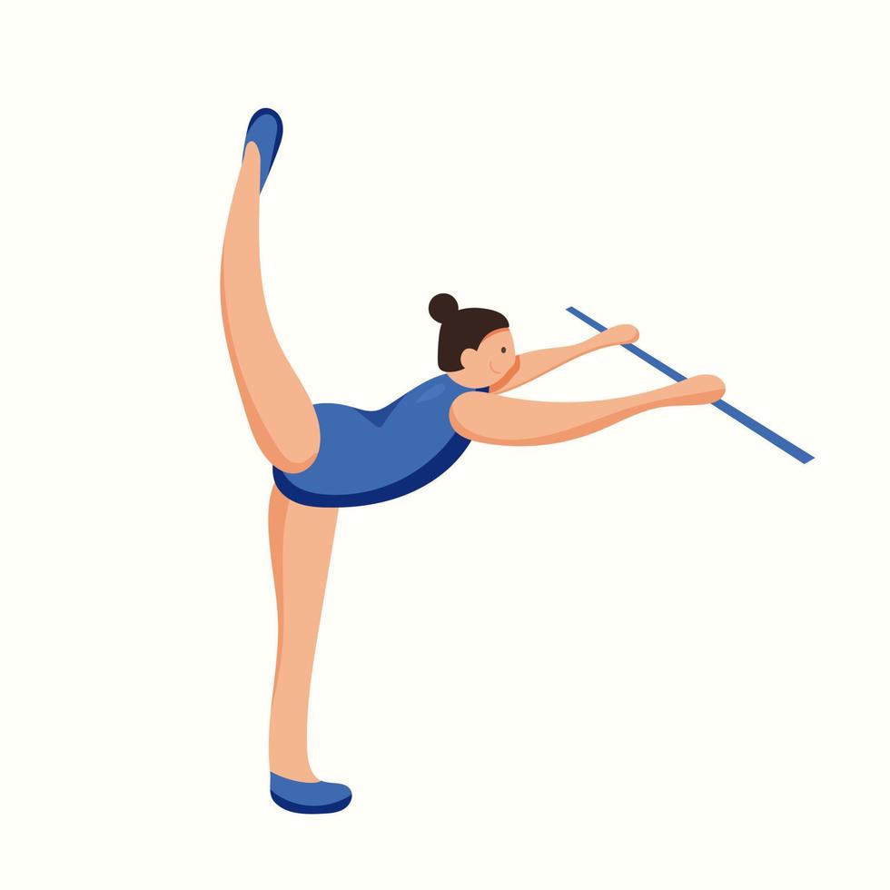 gymnaste. illustration vectorielle dans un style plat vecteur