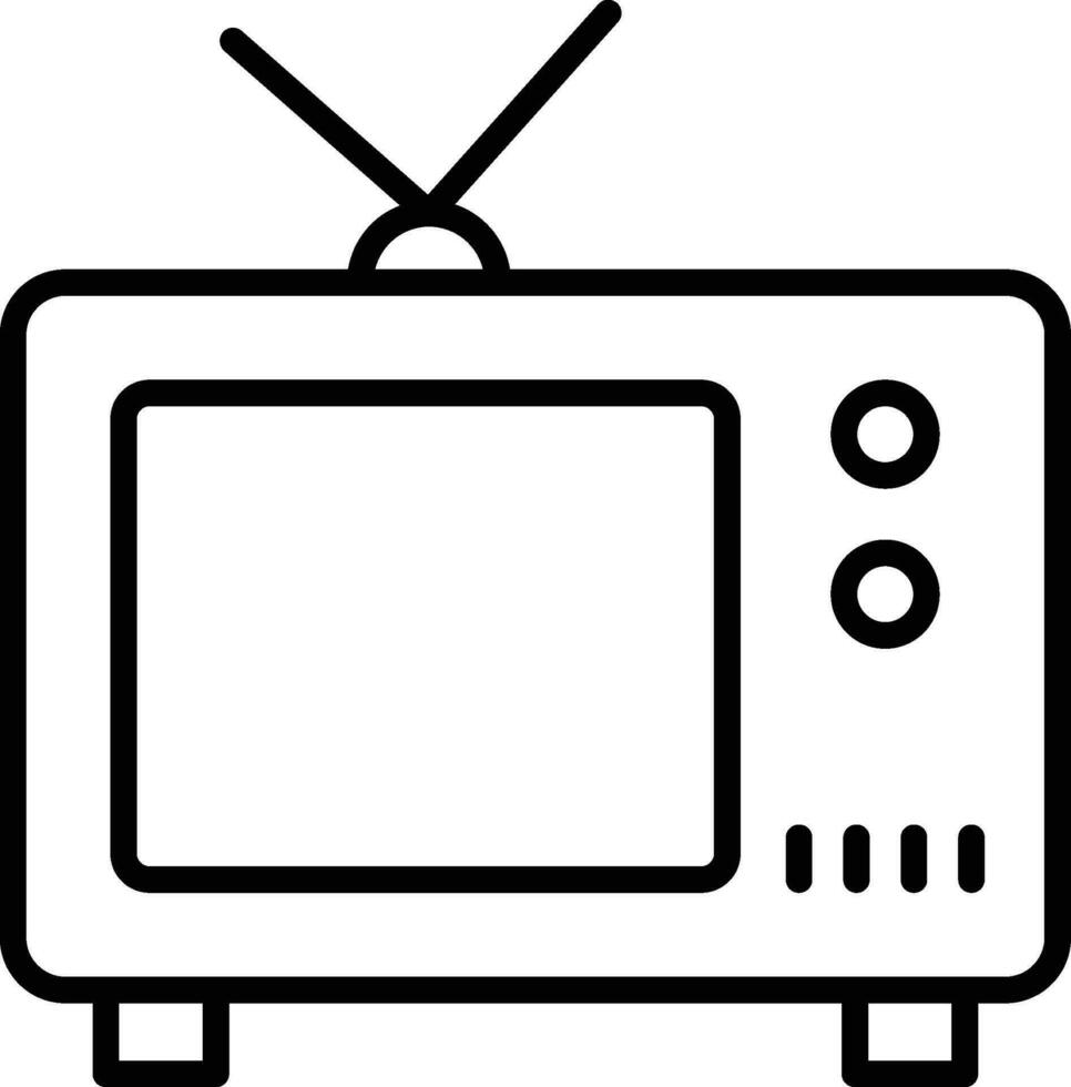 télévision contour vecteur illustration icône