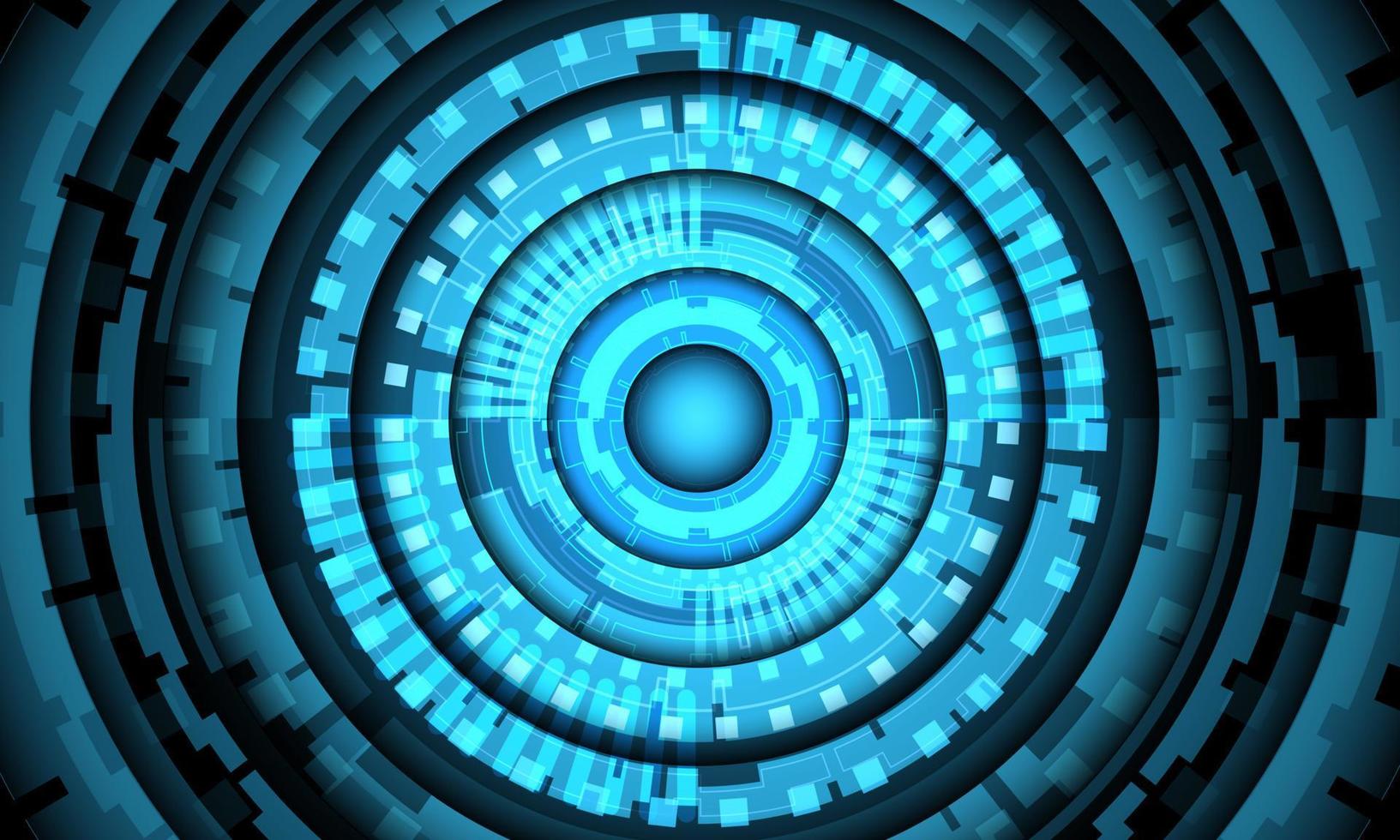 abstrait bleu système cercle circuit cyber technologie futuriste vecteur fond