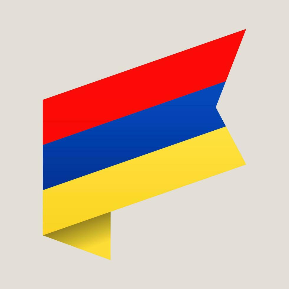 Arménie coin drapeau. vecteur illustration nationale drapeau isolé sur lumière Contexte