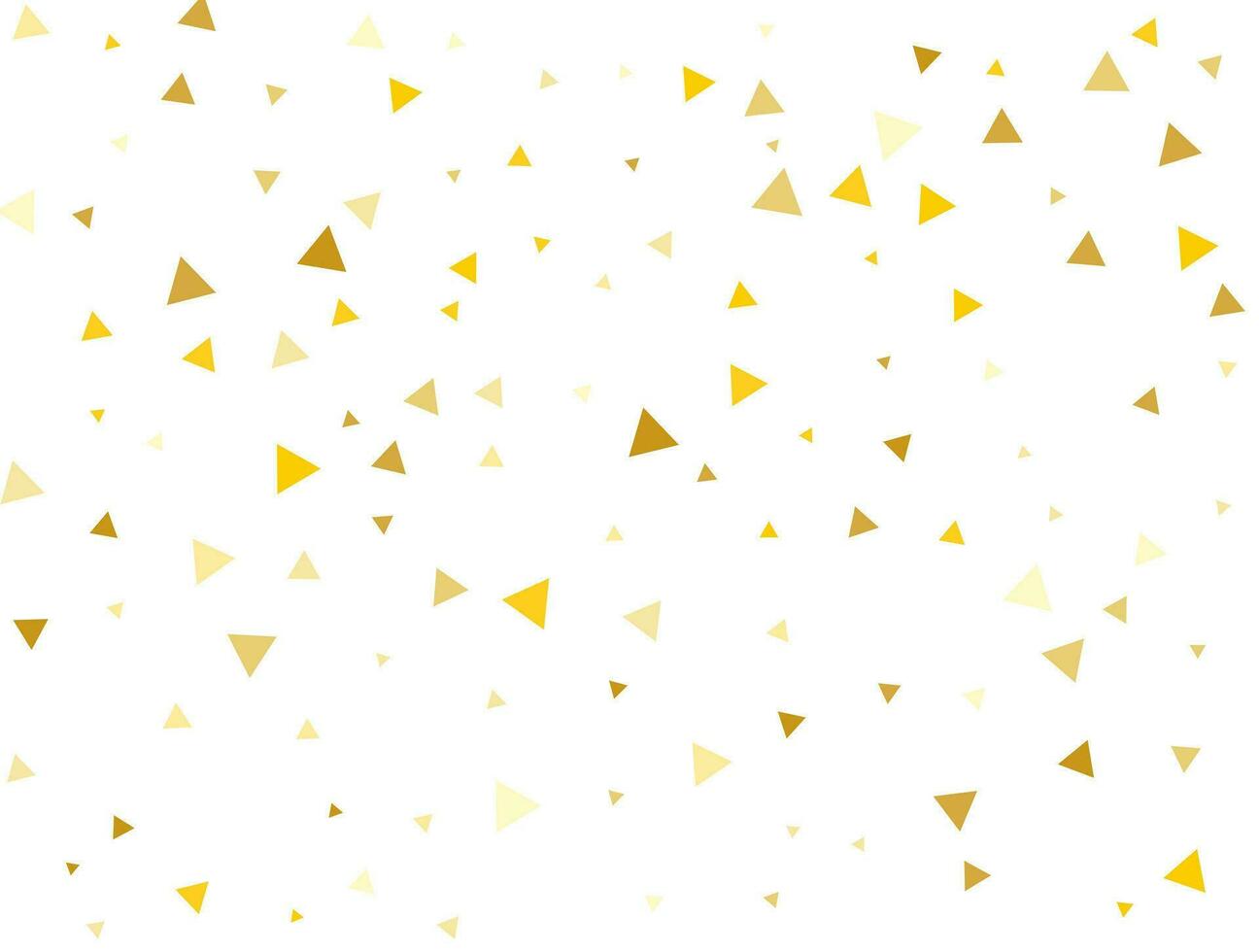 Noël lumière d'or triangulaires. confettis fête, chute d'or abstrait décoration pour faire la fête. vecteur illustration