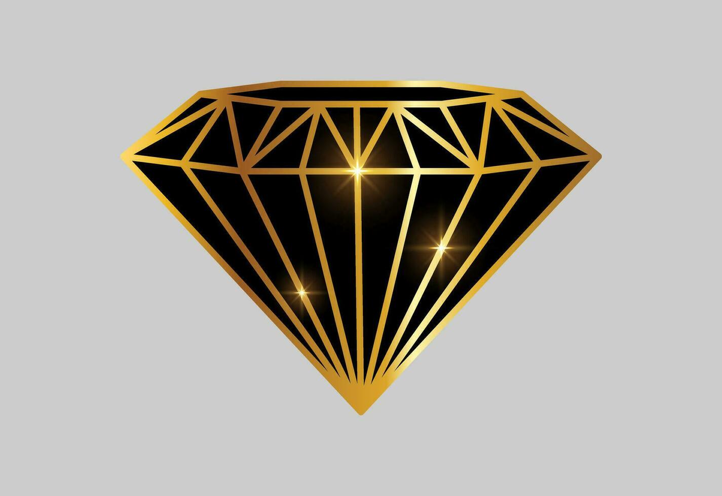 d'or Couleur brillant diamant brillant logo vecteur conception