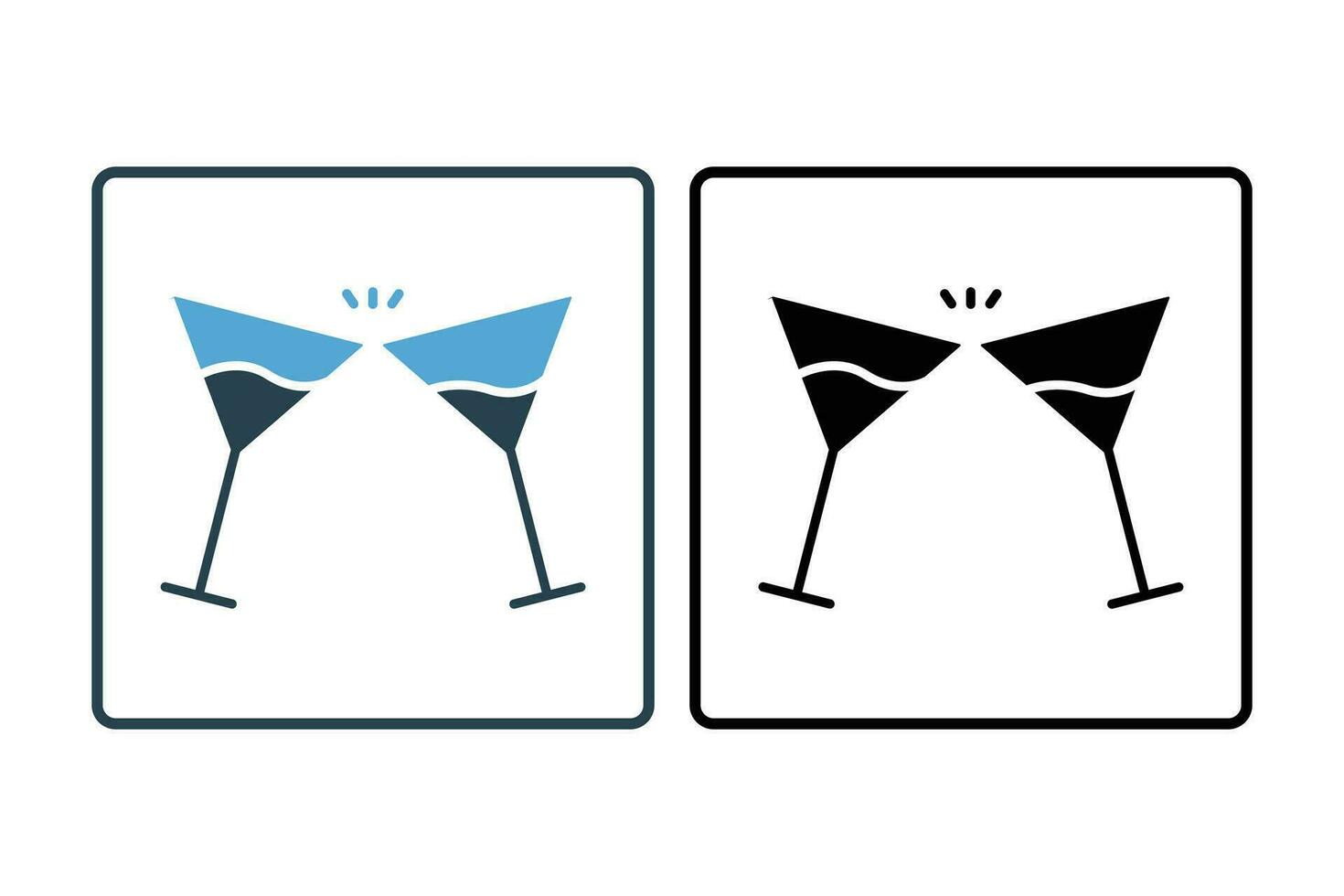 cocktail icône. icône en relation à faire la fête. solide icône style. Facile vecteur conception modifiable
