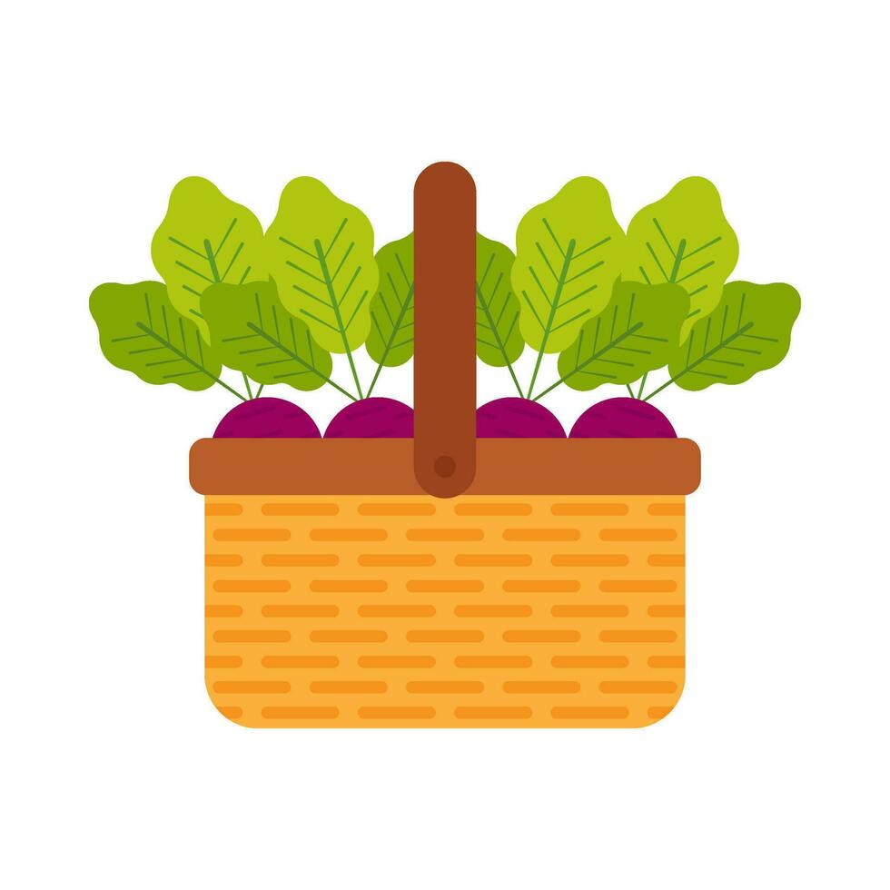 légume panier plat illustration vecteur