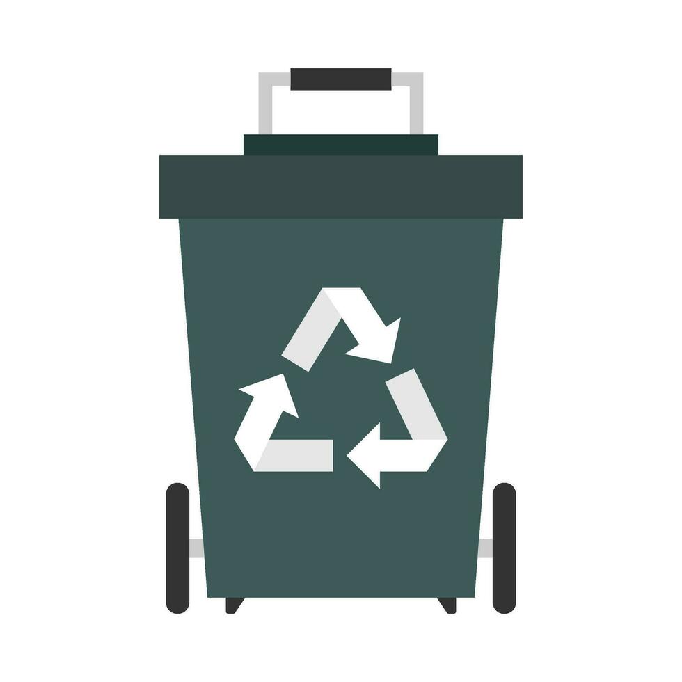 plat illustration de poubelle pouvez vecteur