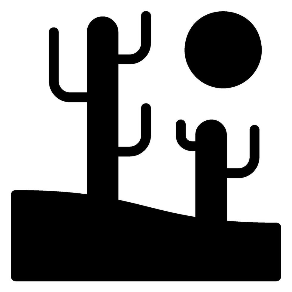 icône de glyphe de cactus vecteur