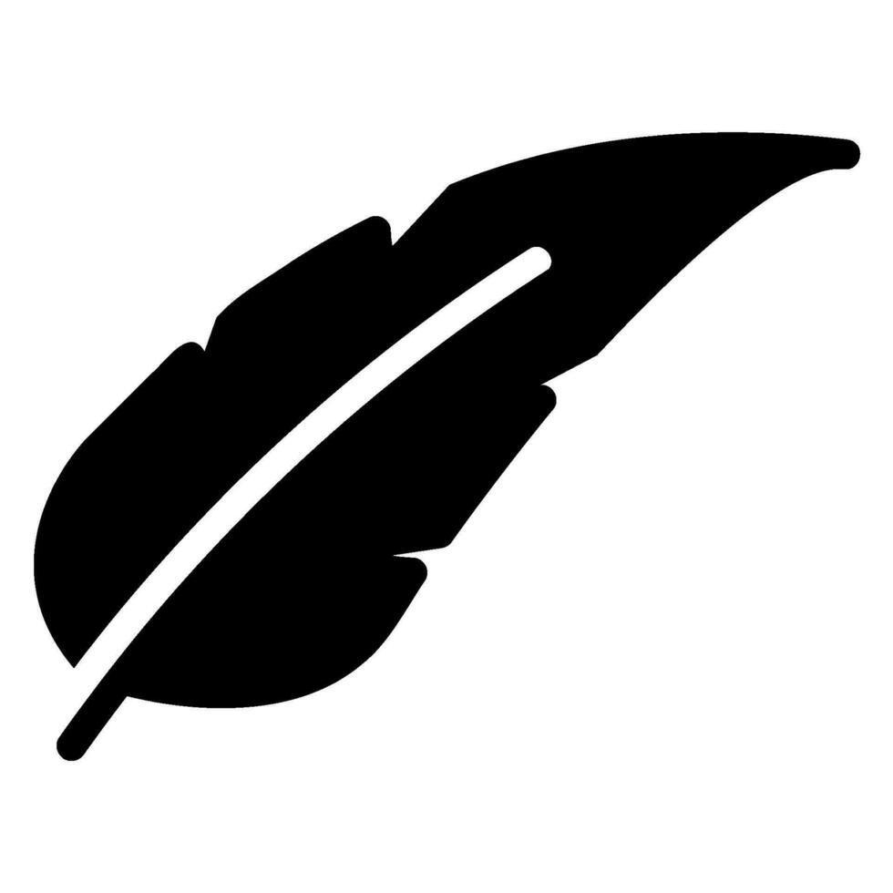 icône de glyphe de plume vecteur