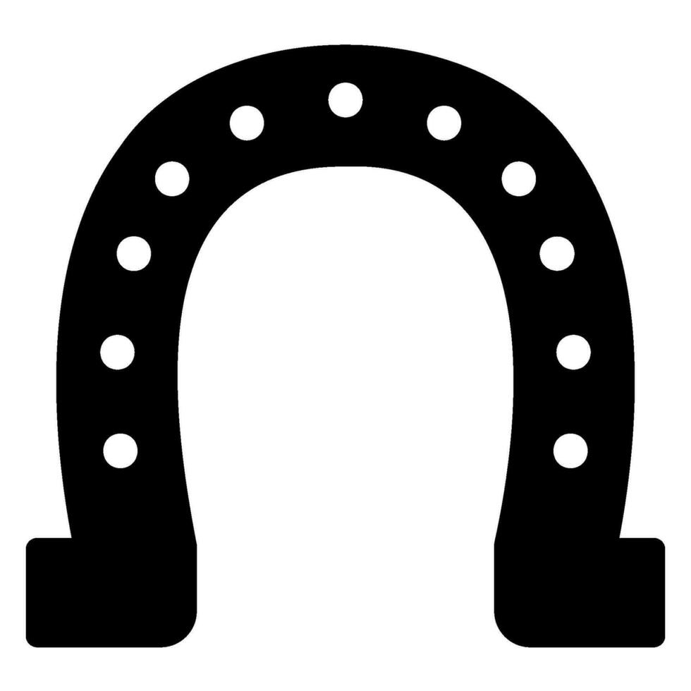 icône de glyphe de fer à cheval vecteur