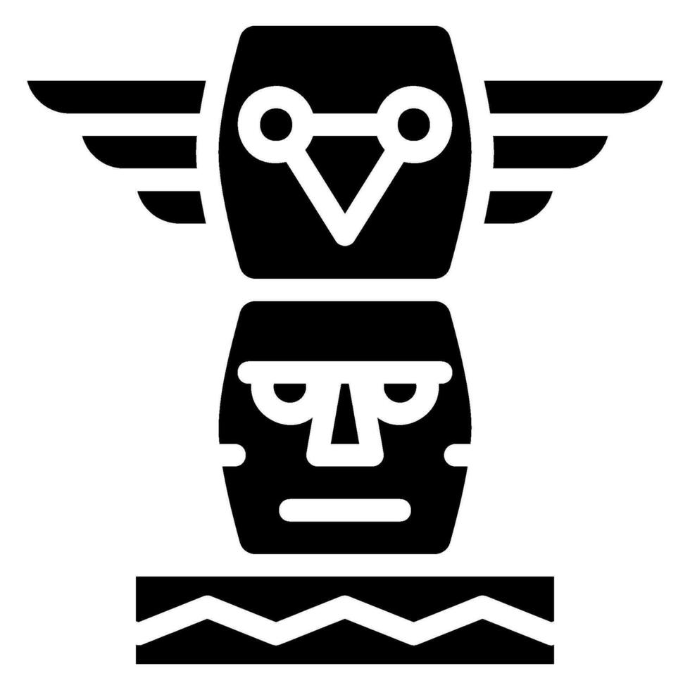 icône de glyphe de totem vecteur