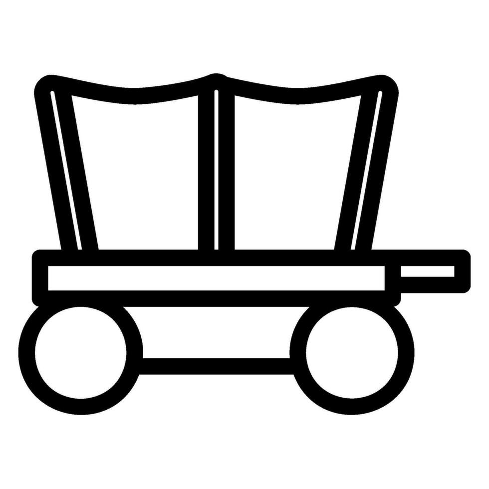icône de ligne de chariot vecteur