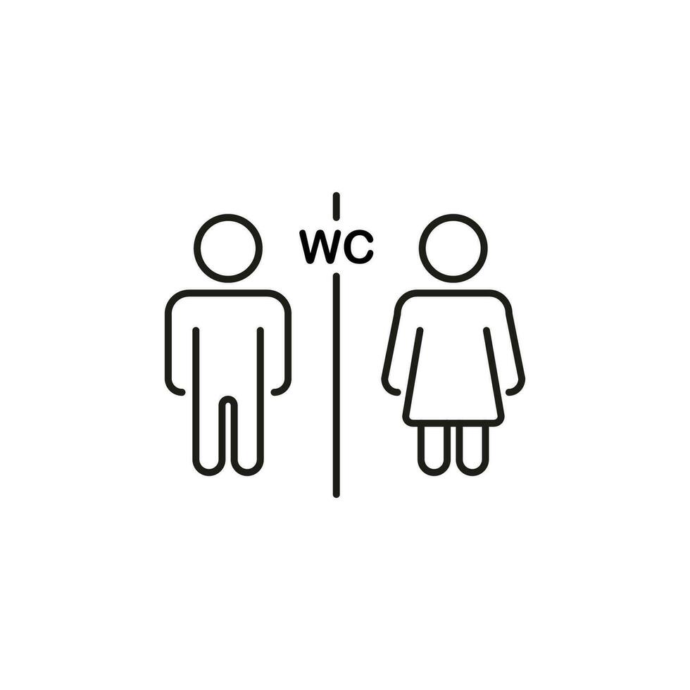 toilettes signe icône. mans et les femmes toilette vecteur