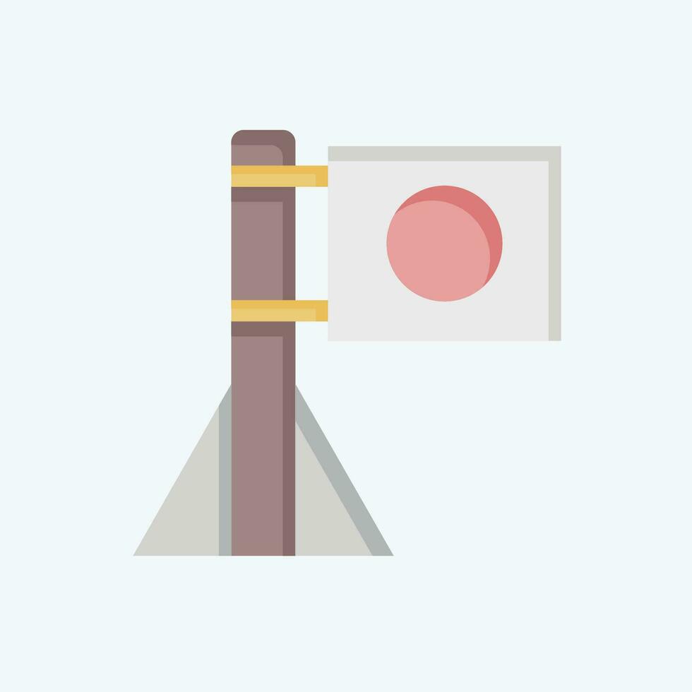 icône Japon drapeau. en relation à ninja symbole. plat style. Facile conception modifiable. Facile illustration vecteur