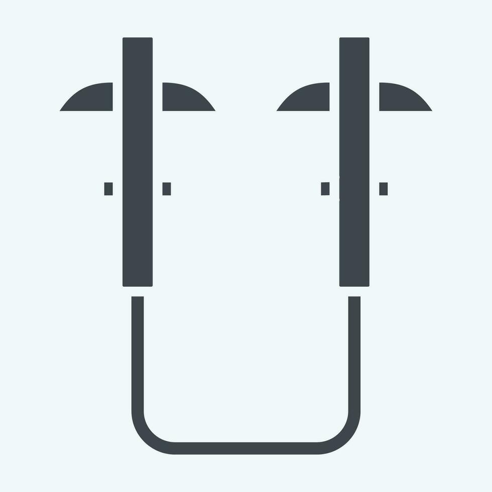 icône Kama. en relation à ninja symbole. glyphe style. Facile conception modifiable. Facile illustration vecteur
