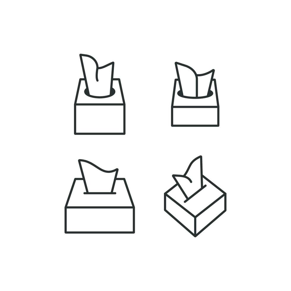 tissu boîte icône. papier serviettes illustration symbole. mouchoirs vecteur