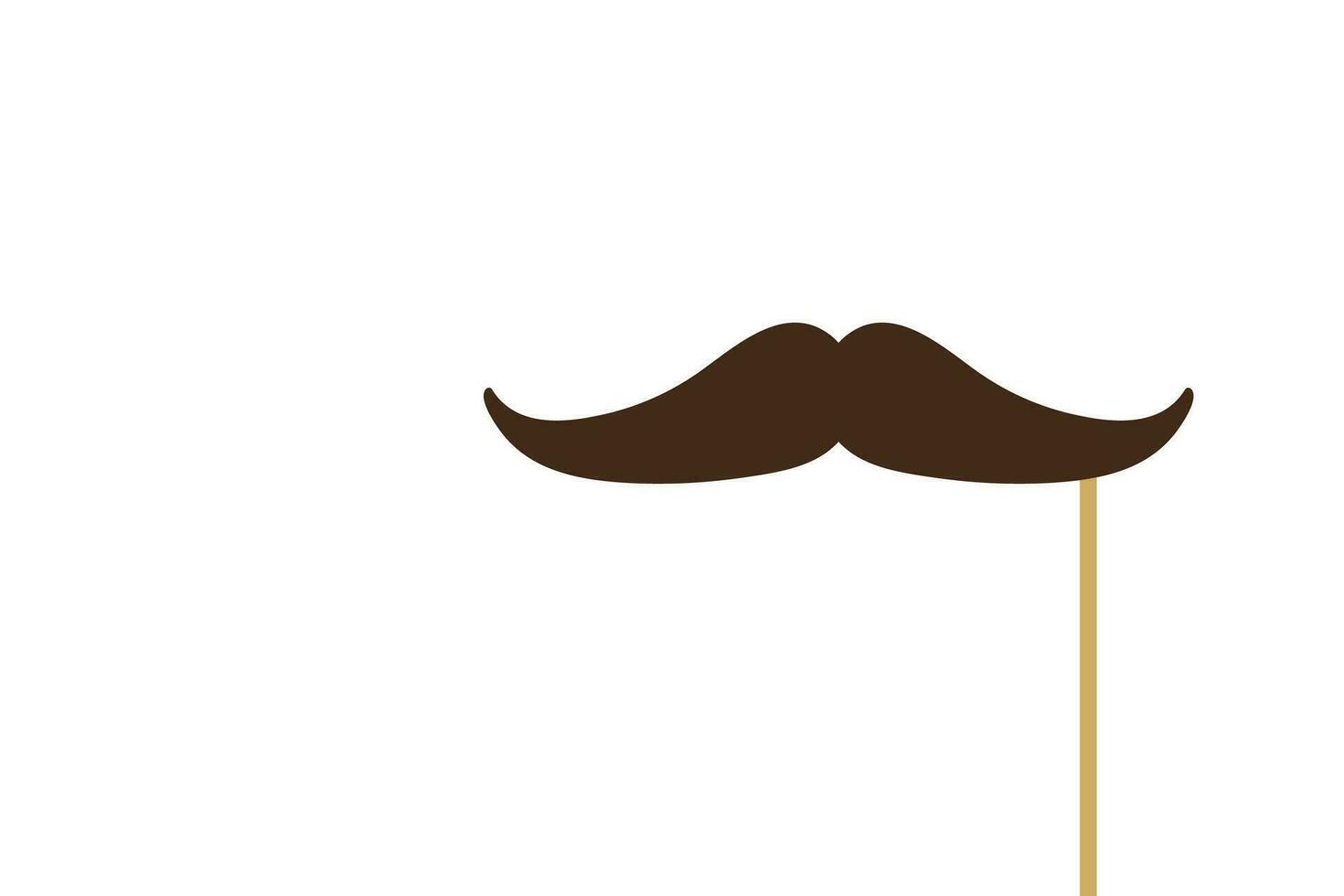 moustache sur bâton icône. papier moustache pour carnaval illustration symbole. signe faux moustache vecteur