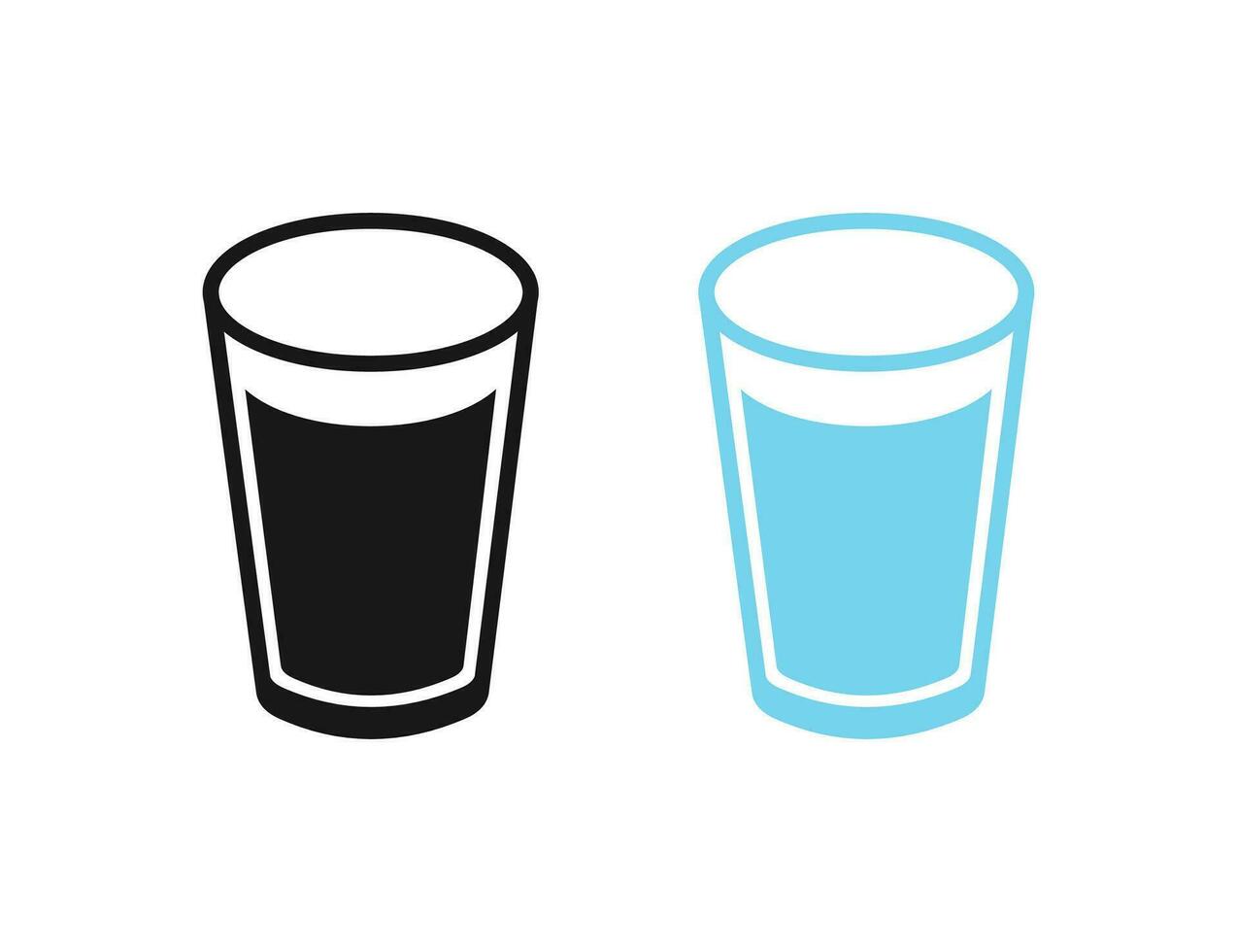 verre de l'eau icône. tasse avec boisson symbole. signe boisson vecteur. vecteur