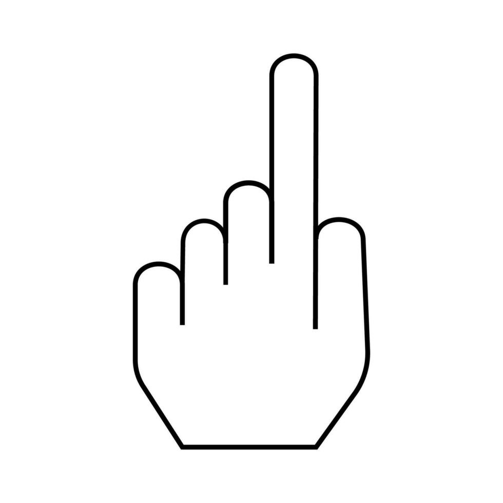 Cliquez sur le doigt icône. main aiguille symbole. signe Souris le curseur vecteur. vecteur