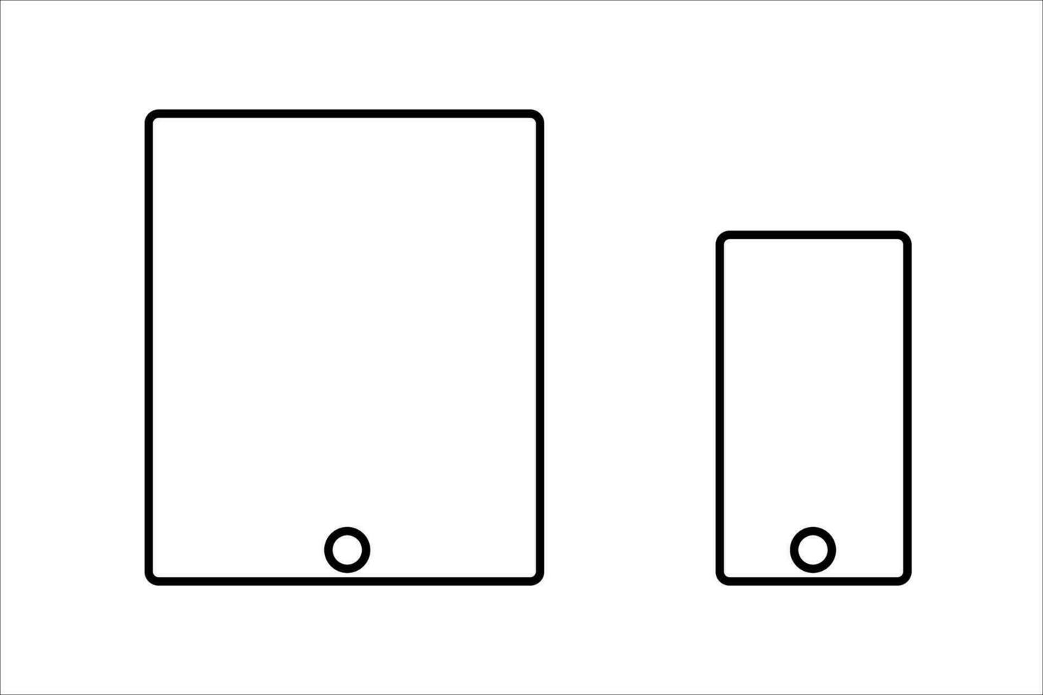 tablette, téléphone icône. la toile dispositif symbole. signe téléphone intelligent vecteur. vecteur