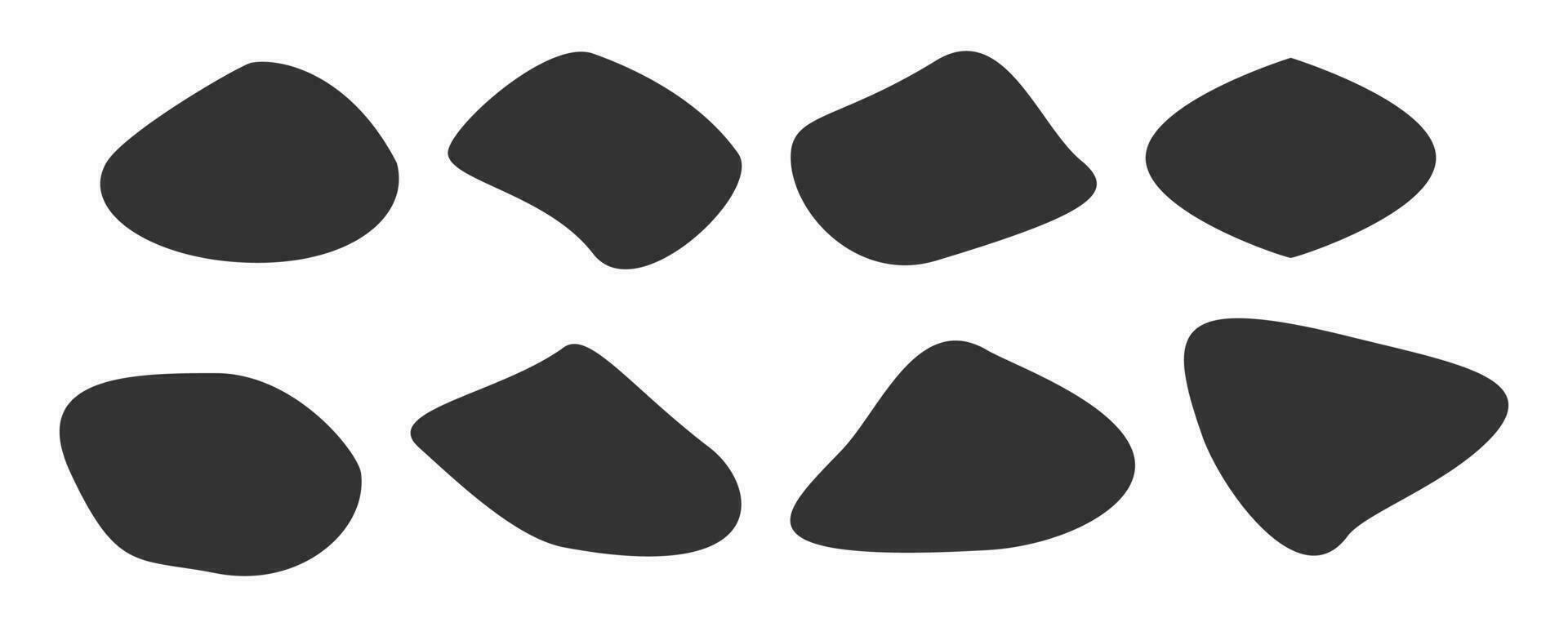 blobs noir forme icône. Aléatoire abstrait symbole. signe bulle silhouette vecteur. vecteur