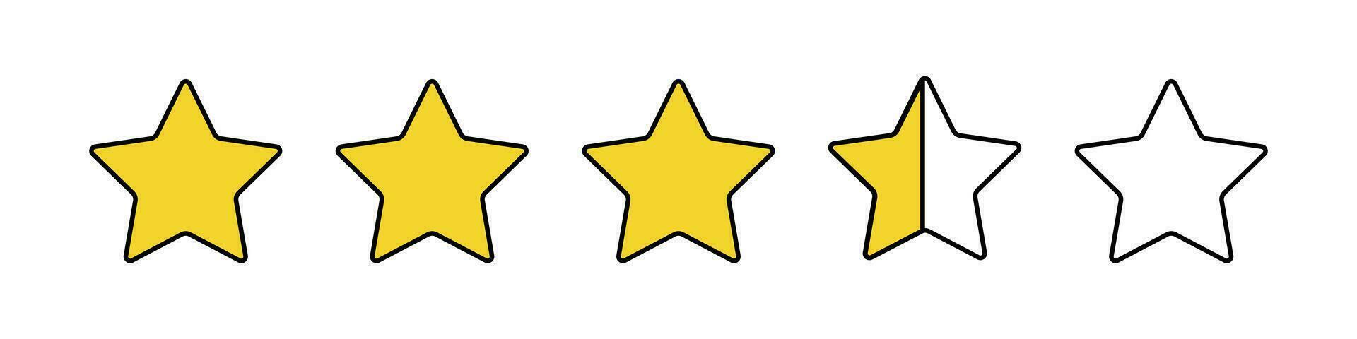 étoile évaluation icône. clients opinion à propos le qualité de notre prestations de service symbole. signe évaluation vecteur. vecteur