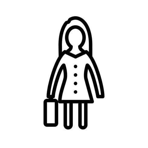 Femmes avec porte-documents Vector Icon