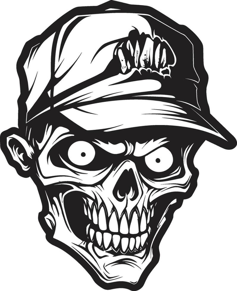 zombi mascotte illustration vecteur conception macabre mascotte symbole zombi vecteur icône