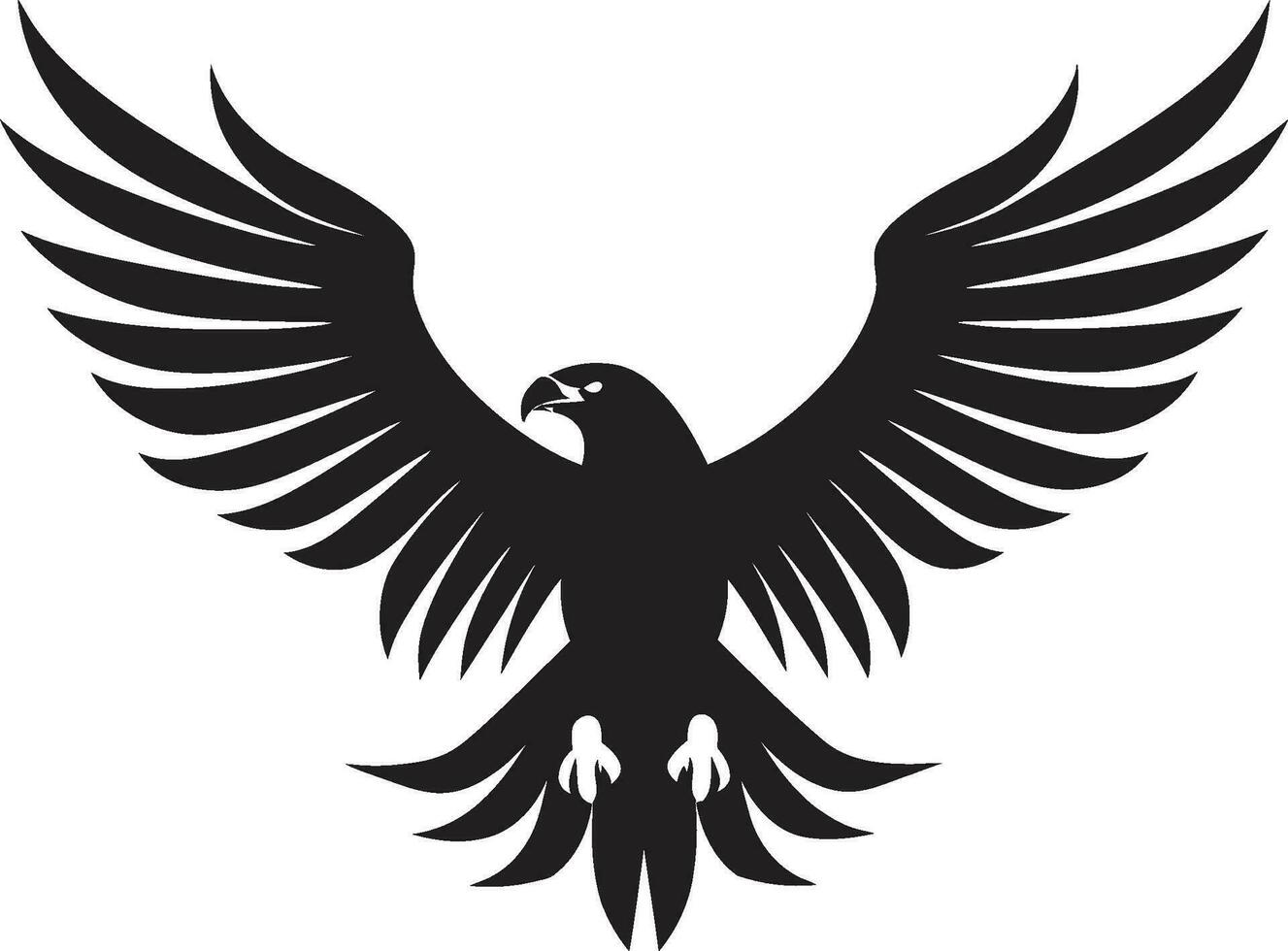 majestueux prédateur silhouette noir vecteur Aigle noble chasseur emblème Aigle conception