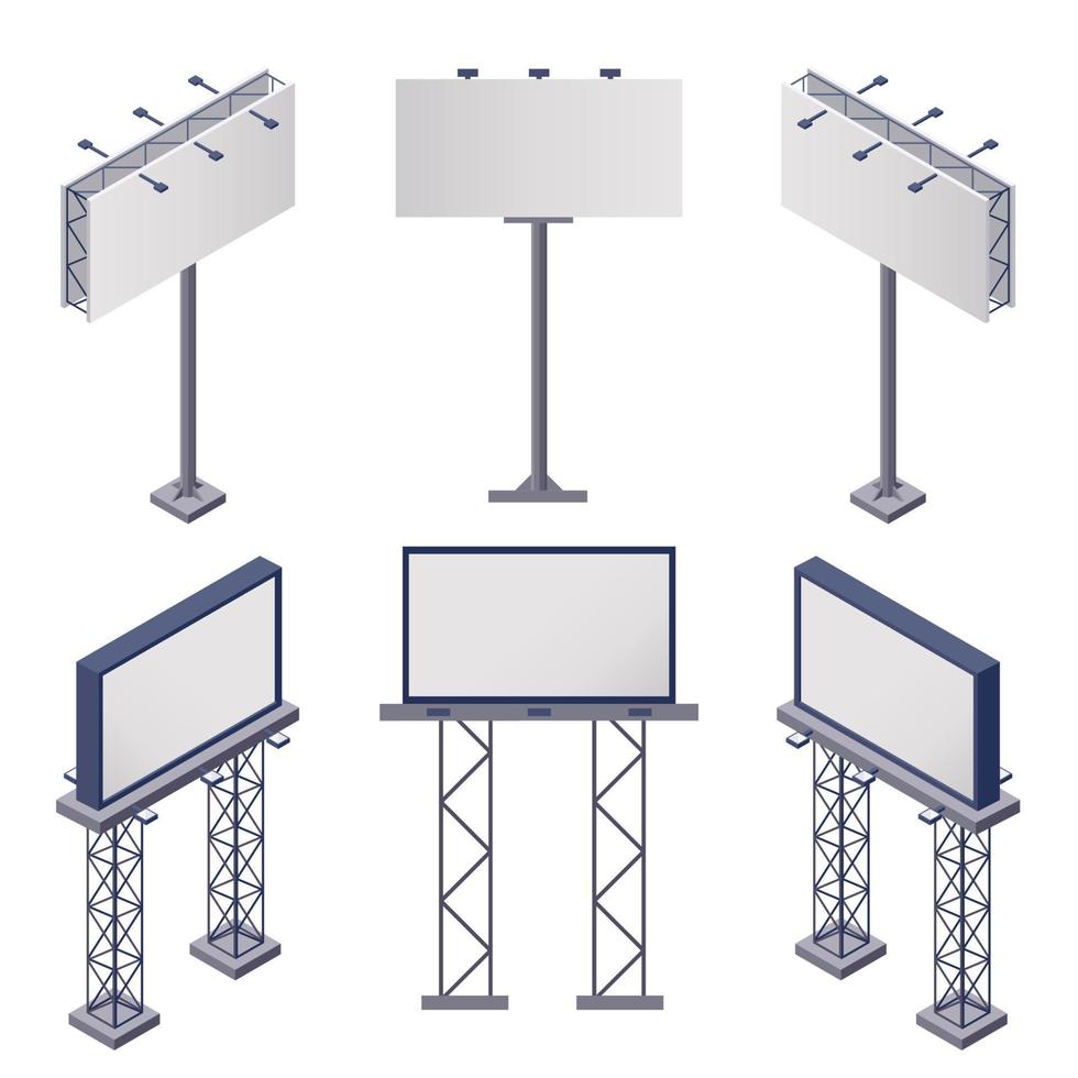 ensemble de constructions publicitaires vecteur