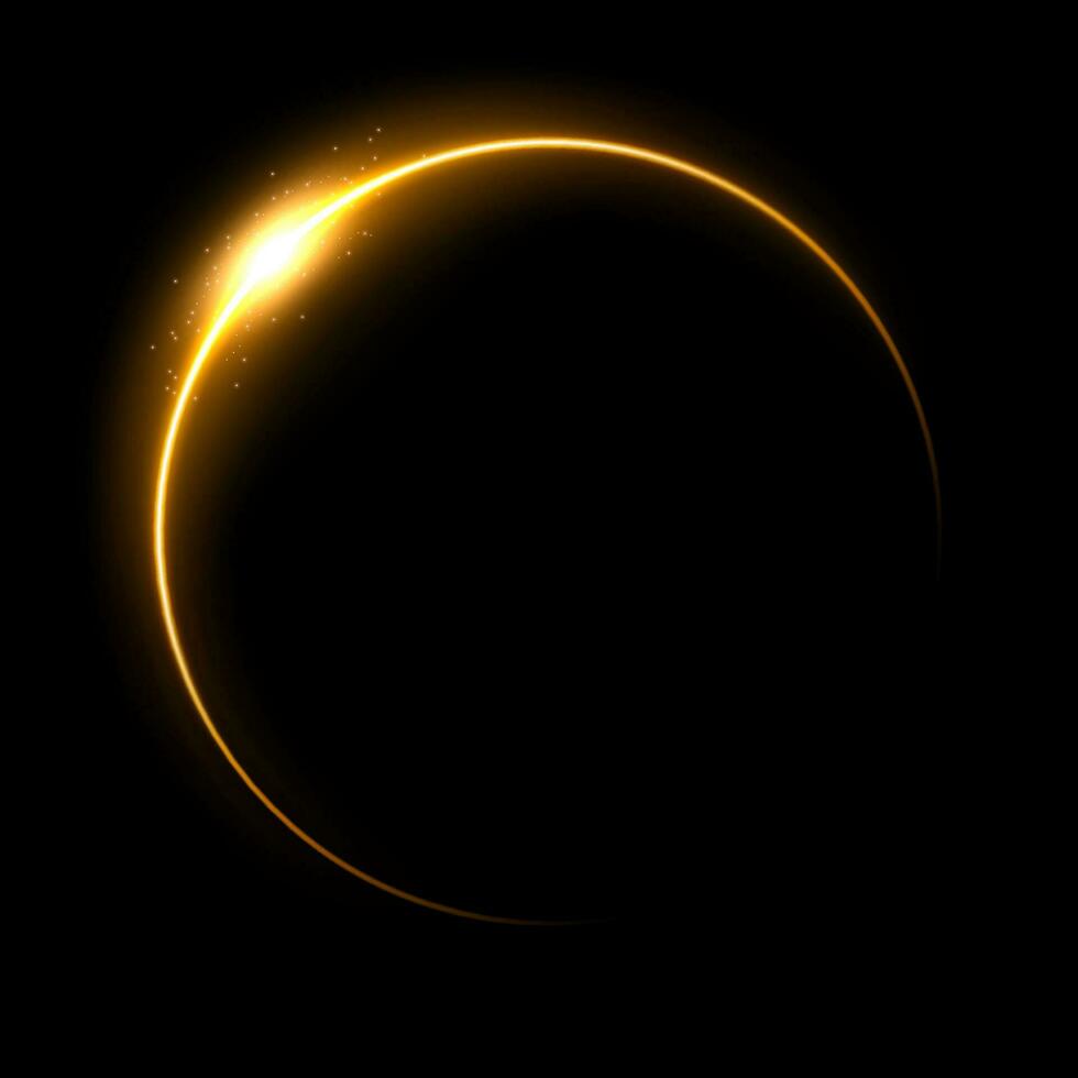 Jaune éclipse, adapté pour produit publicité, Naturel événements, horreur concept et autre, vecteur illustration